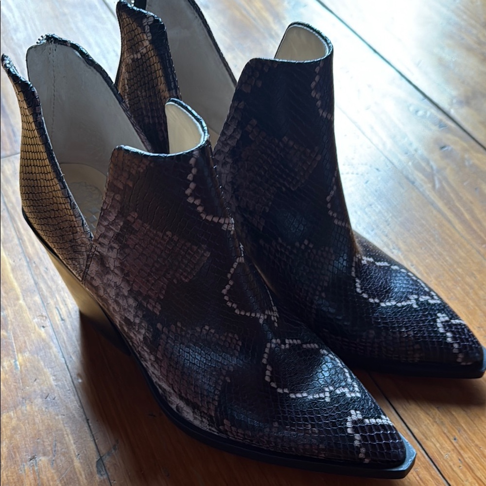 Vince Camuto Snakeskin Ankle Boots